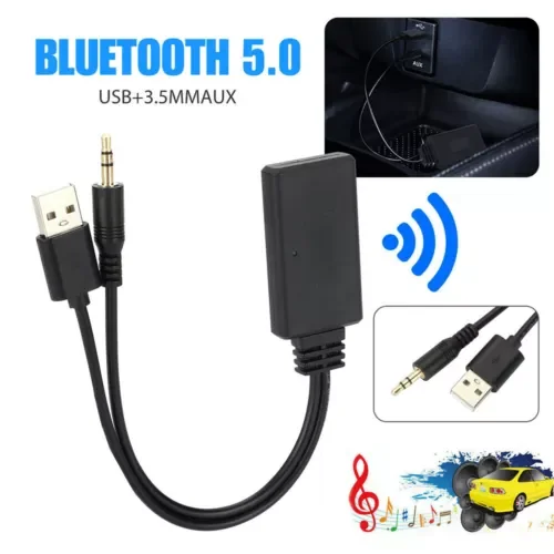 Dronehint Car Interior Parts Wireless Bluetooth AUX Audio Receiver Adapter Kit Accessories (For: Acura) Parts