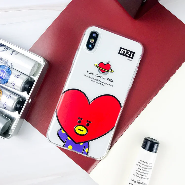 BT21 lovely Silicone iPhone Case