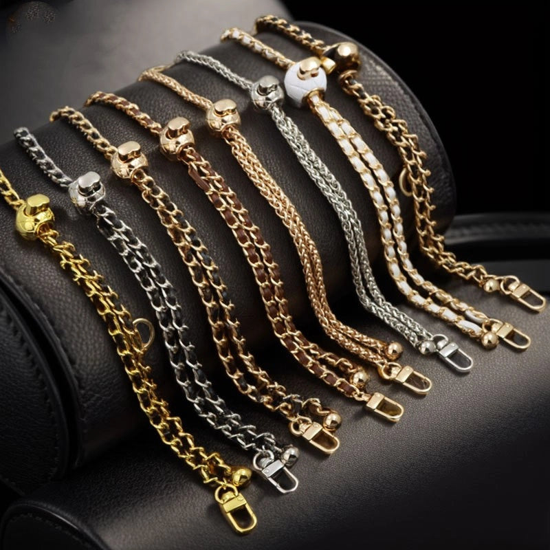 5 Pieces Alloy Solid Color Bag Chain Bag Straps