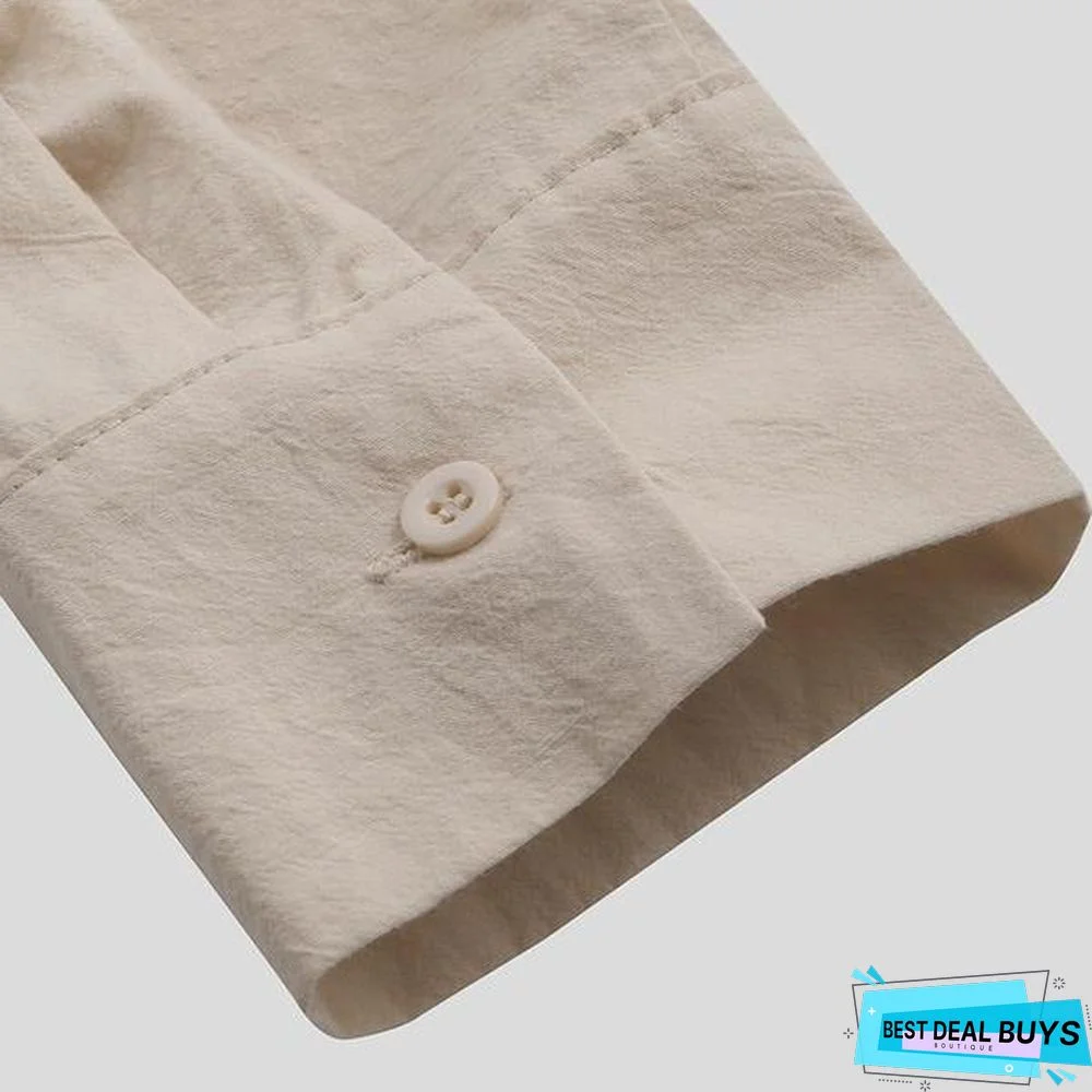 Lace-Up Men Pirate Landlord Knight Tunic Casual Shirt