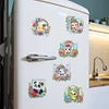 (US Local)6Pcs Acrylic  Animals Diamond Painting Fridge Magnet for Whiteboard