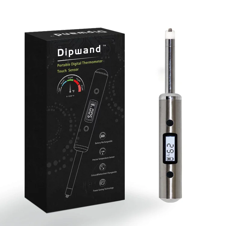 Dipwand™ Portable Stainless Steel Dab Thermometer Kits, With 2.1 inch Probe  Sensor