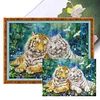>SALE<Full Embroidery Eco-cotton Thread 11CT Printed Tiger Cross Stitch Kit 60x45cm