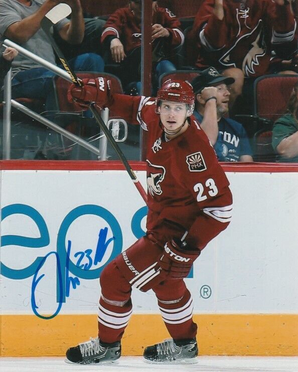 OLIVER EKMAN-LARSSON SIGNED ARIZONA COYOTES 8x10 Photo Poster painting #2 PHOENIX EXACT PROOF