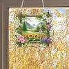 Diamond Painting Acrylic Rural Fields Window Hanging Pendant for Home Decor