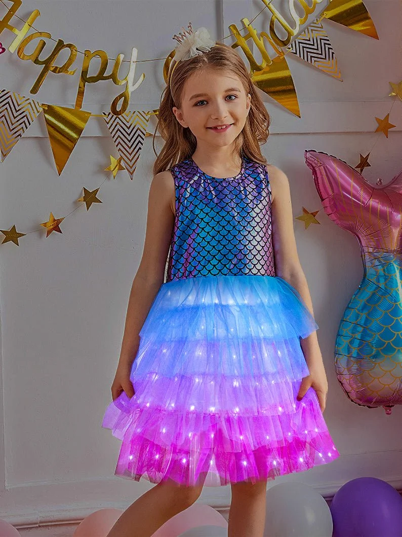 Little Girl Party LED Baby Dress