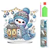 (US Local)Snowman Print DIY Desktop Diamond Art Kits for Home Office Desktop Decor