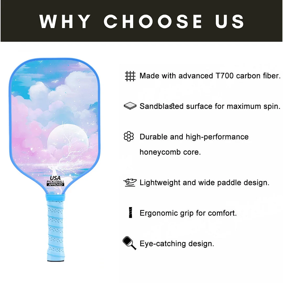 Original Paddle (16mm) T700 Sandblasted Carbon Fiber-Fantasy Flick Paddle