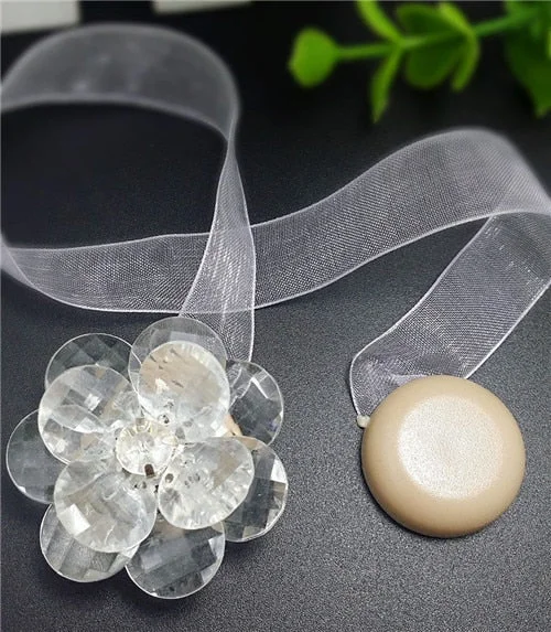Flower Shape Curtains Tieback Magnet Curtains Buckle Curtain Accessories