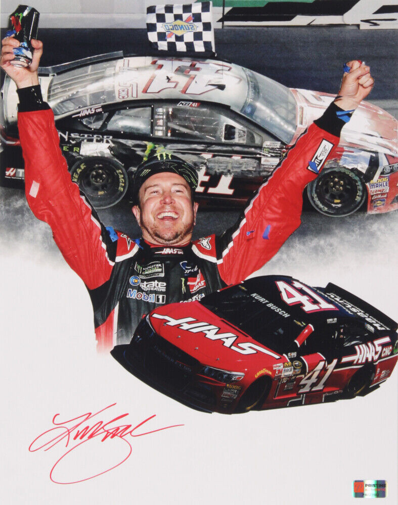 Autographed ~Kurt Busch~ NASCAR #41 11x14 Signed Race Car Driver Photo Poster painting (PA COA)