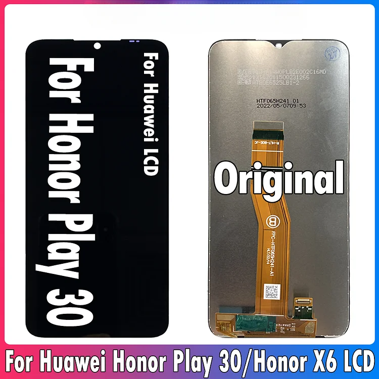 6.5" Original For Huawei Honor Play 30 LCD Display VNE-AN00 Touch Screen Replacement Parts For Honor X6 LCD VNE-LX1 Display