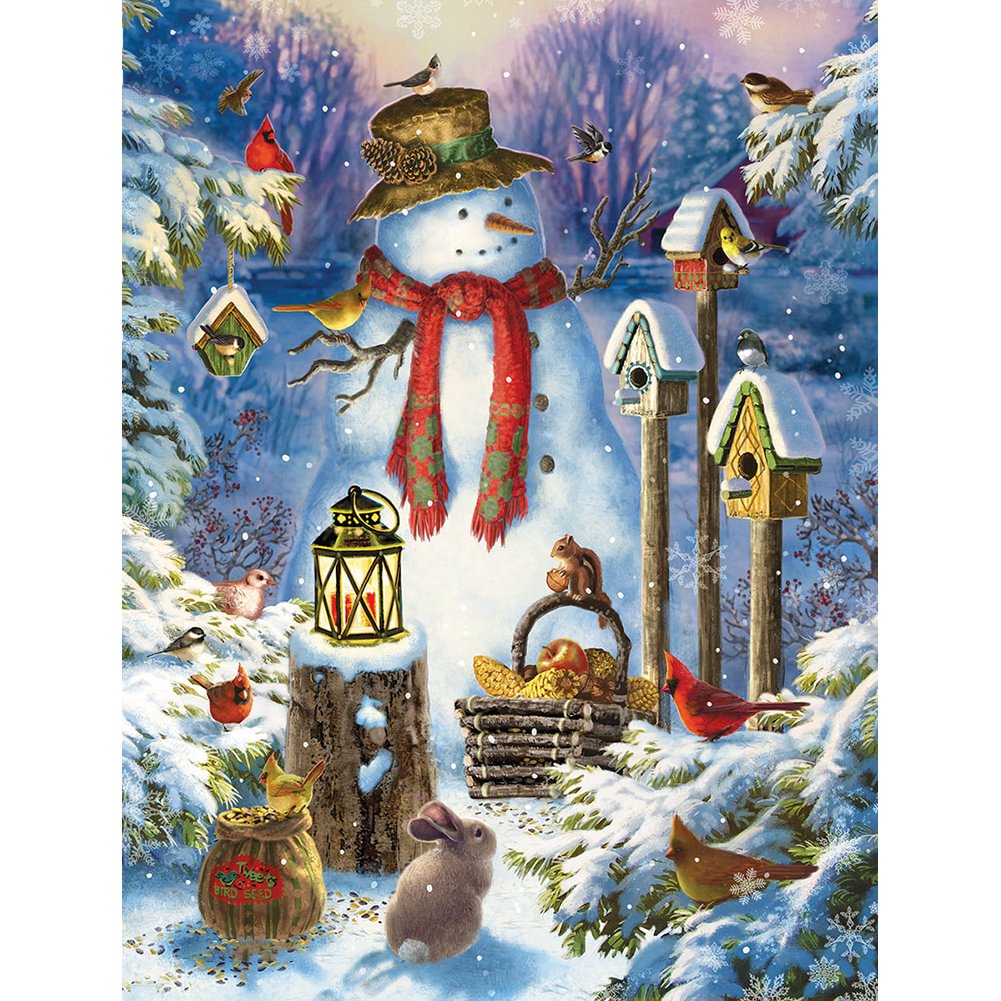 Snowman - Full Round - Diamond Painting(30*40cm)