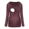 Maternity Hoodies Long Sleeve Nursing Sweatshirts Tops
