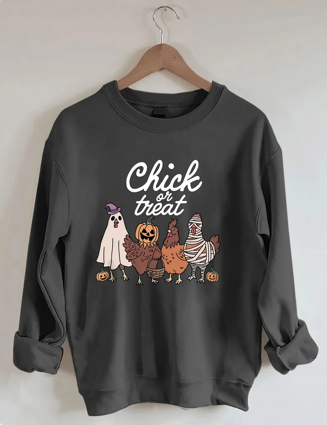 Chick Or Treat Halloween Chicken Sweatshirt