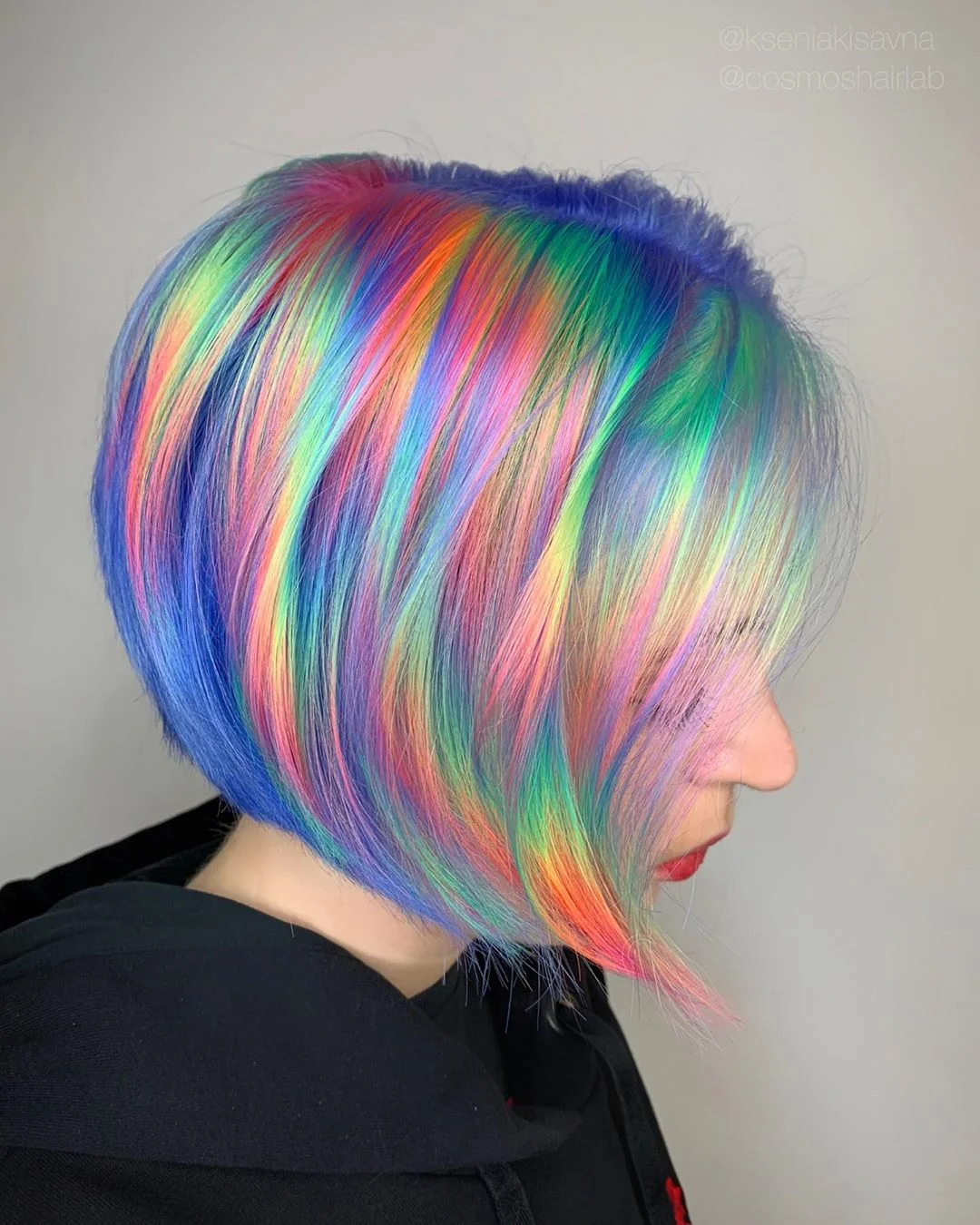 ELCNEPAL® | (✨NEW)MIXED BLUE COLORFUL COLORSHAIR WIG 100% High-Density HAIR ELCNEPAL