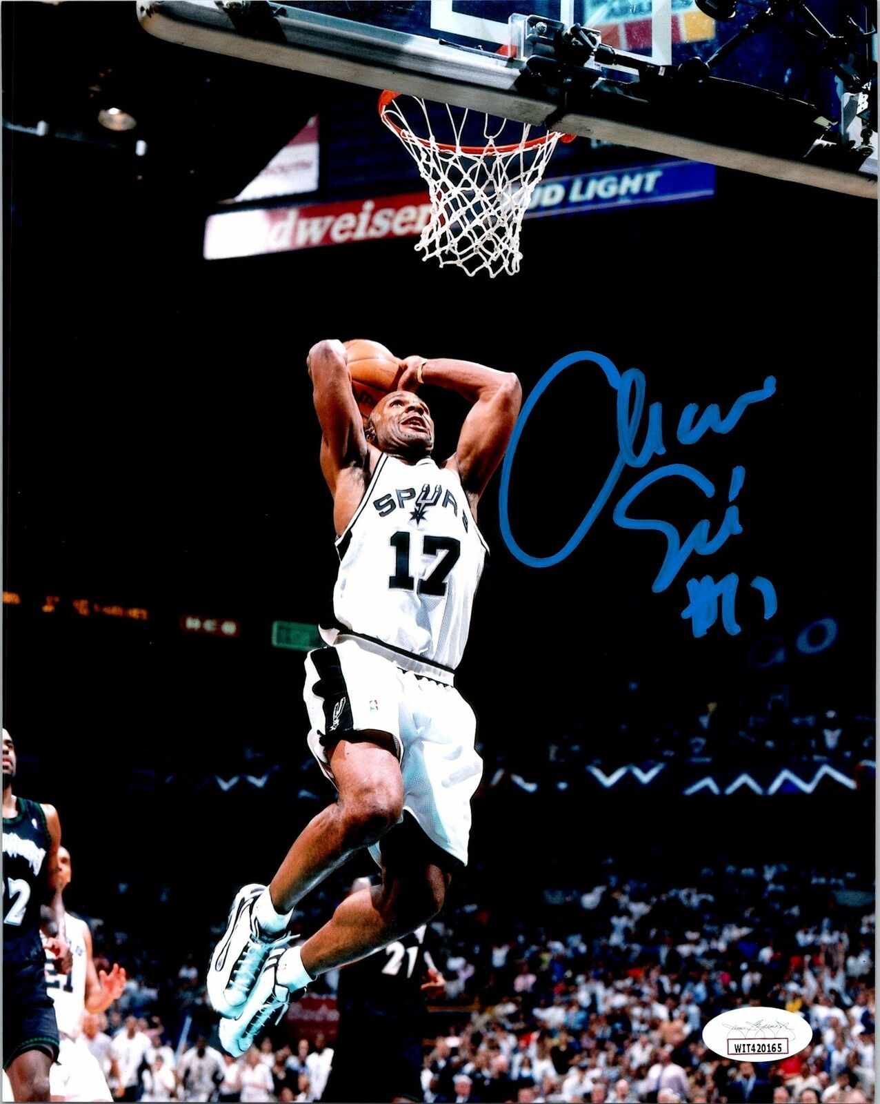 Mario Elie Signed 8x10 Photo Poster painting Edit - San Antonio Spurs - JSA COA