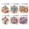 (US Only)6Pcs Belief DIY Diamond Art Greeting Card Diamond Art Handmade Card Friend Gift