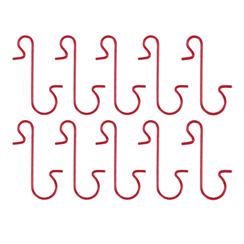 50pcs Christmas Ornament S-Shaped Hooks Xmas Tree Ball Pendant Hanging Decoration Holders For Home Party Navidad New Year Decor