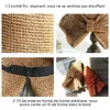 Chapeau cloche en paille avec n&oelig;ud