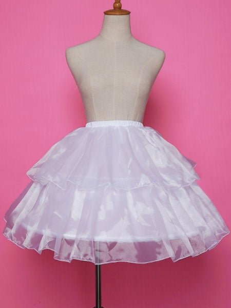 Lolita Underskirt Ruffle Chiffon A Line Petticoat Skirt  Novameme