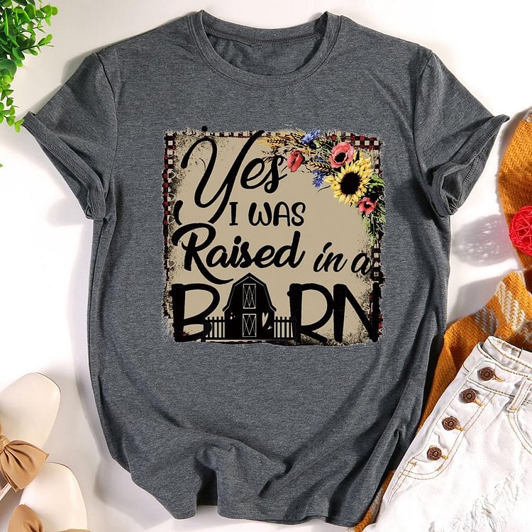 ANB -   Yes I was Raised in a Farm Retro Tee-012048