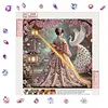 Sakura Garden Hanfu Lady Special Shaped DIY Partial Drill Diamond Painting Kit for Adults Beginners Home Decor Diamonds Paintings Gem Art 30x30cm