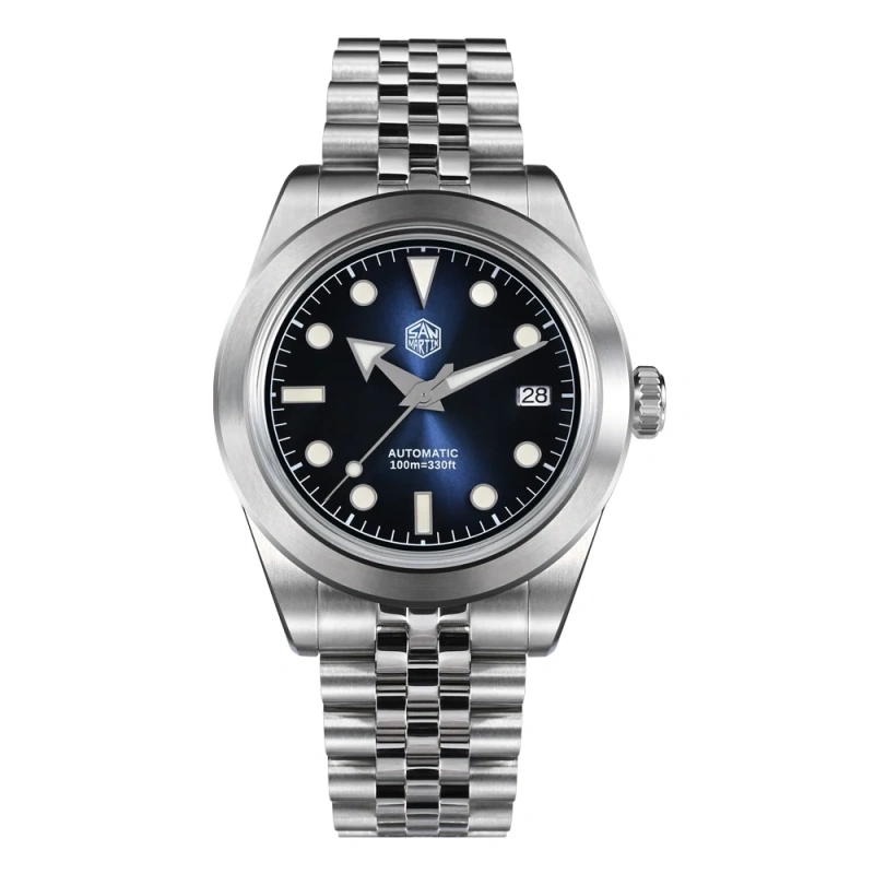 San Martin 39mm Men Sunray Enamel Dial Watch SN0053 San Martin Watch san martin watchSan Martin Watch