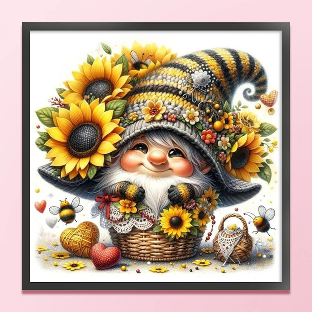 11CT Full Counted Cross Stitch - Sunflower Goblin(Canvas|50*50CM)