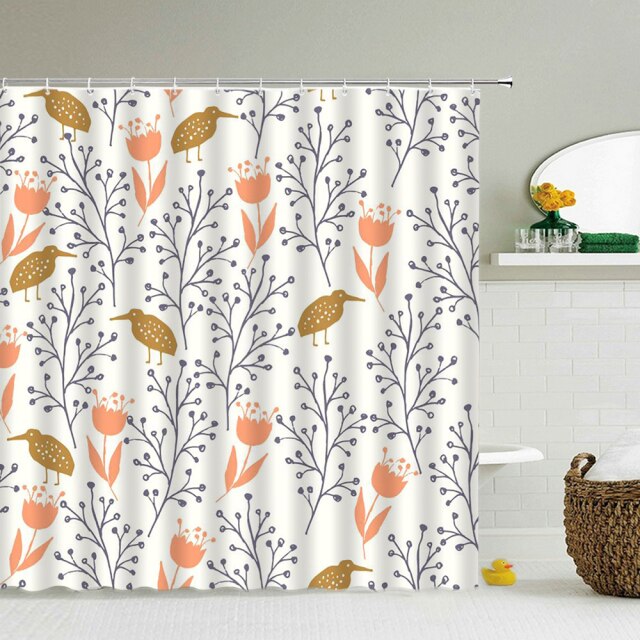 

Shower Curtain – Flowers Leaf Plant-180*180cm, 501 Original