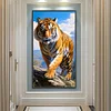 Diamond Painting-DIY Full Round Drill Tiger on the Hillside(70*40 CM)