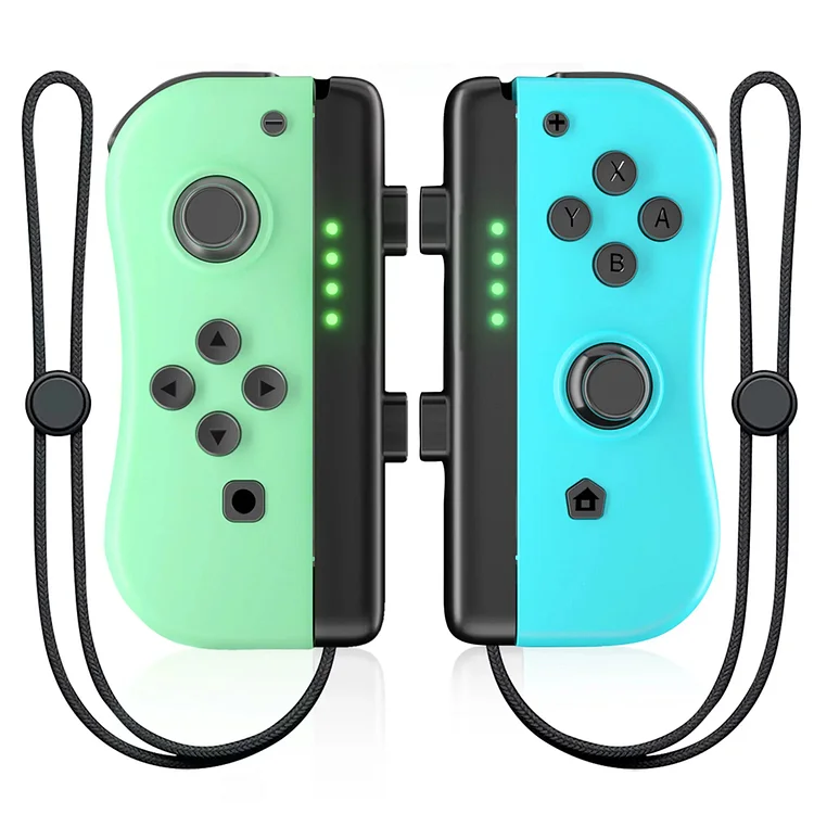 Bonadget Joypad for Nintendo Switch Controller, for Switch Joy Con, Left and Right Controllers Support Dual Vibration/Motion Control/Wake-up Function, for Switch Joycon Pair (Avocado Green/Light Blue)