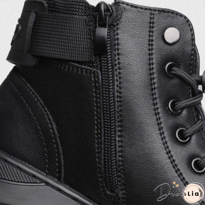Javon | Black Leather Boots