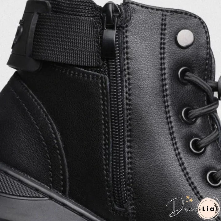 Javon | Black Leather Boots
