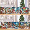 (US Only)10PCS DIY Diamond Art Greeting Cards Xmas Designs for Festivals and Celebrations
