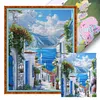 Sea View Villa-11CT Stamped Cross Stitch 40*50cm/15.75*19.69in tapestrymarket