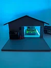 Original 3D printed model garage No. 1 light model, suitable for 1:64 model garage