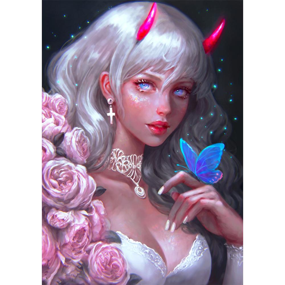 

Beauty White Hair - Round Drill Diamond Painting - 30x40cm, 501 Original