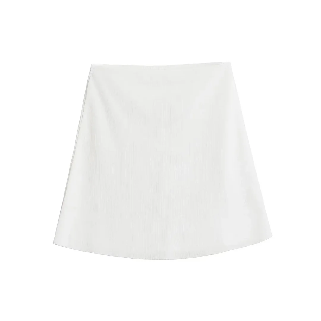 Nigikala Nigikala Summer New Women's Decoration Knit Coat Simple Mini Skirt Set