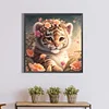 >SALE<5D DIY Full Round Drill Partial AB Diamond Painting Tiger Decor 45x45cm