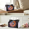 DIY PU Diamond Painting Tissue Box Kit Desktop Tissue Holder with Rhinestone Diamond Desk Decorative Tissue Box for Adults Desktop Storage Organizer (Sunflower)
