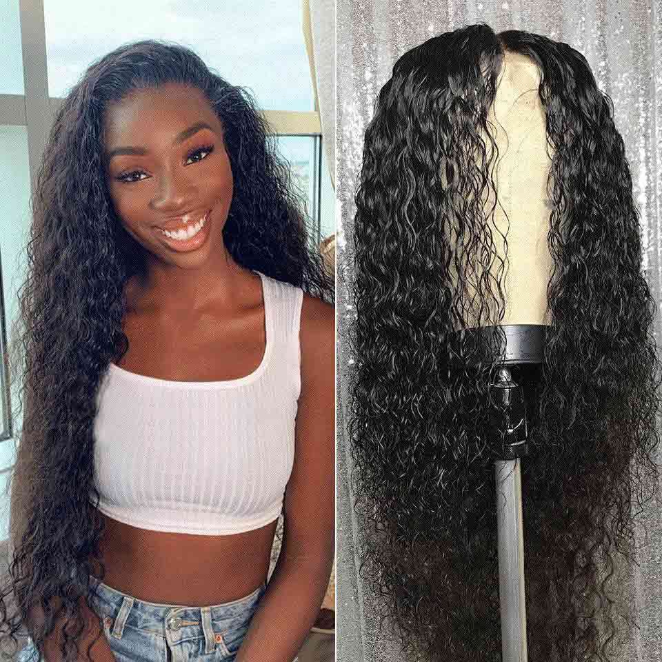 The Only Human Hair Deep Wave 13x4 Inch Lace Frontal Wig 210% Density