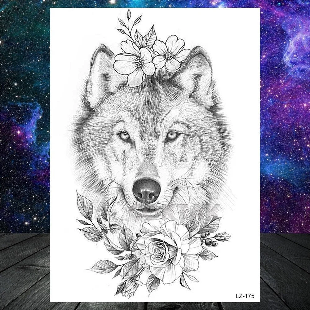 COKTAK Sexy Watercolor Lavender SweetPeas Flower Blossom Temporary Tattoos Sticker Fake Tattoo For Women Girl Art Daisy Tatoos