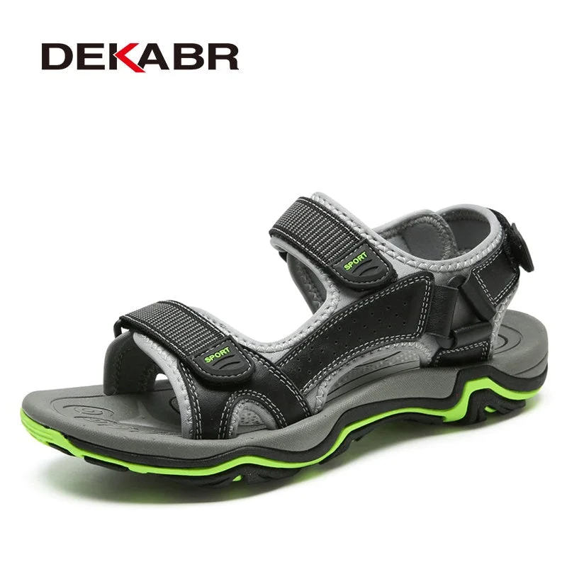 DEKABR High Quality Summer Men Sandals Real Leather NonSplit Soft Comfortable Men Shoes New Fashion Men Casual Shoes Size 39~45