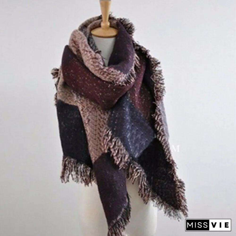 Women Long Scarves Cashmere Winter Soft Warm Scarf Wrap Shawl Plaid Scarf Scarves Wraps Accessories