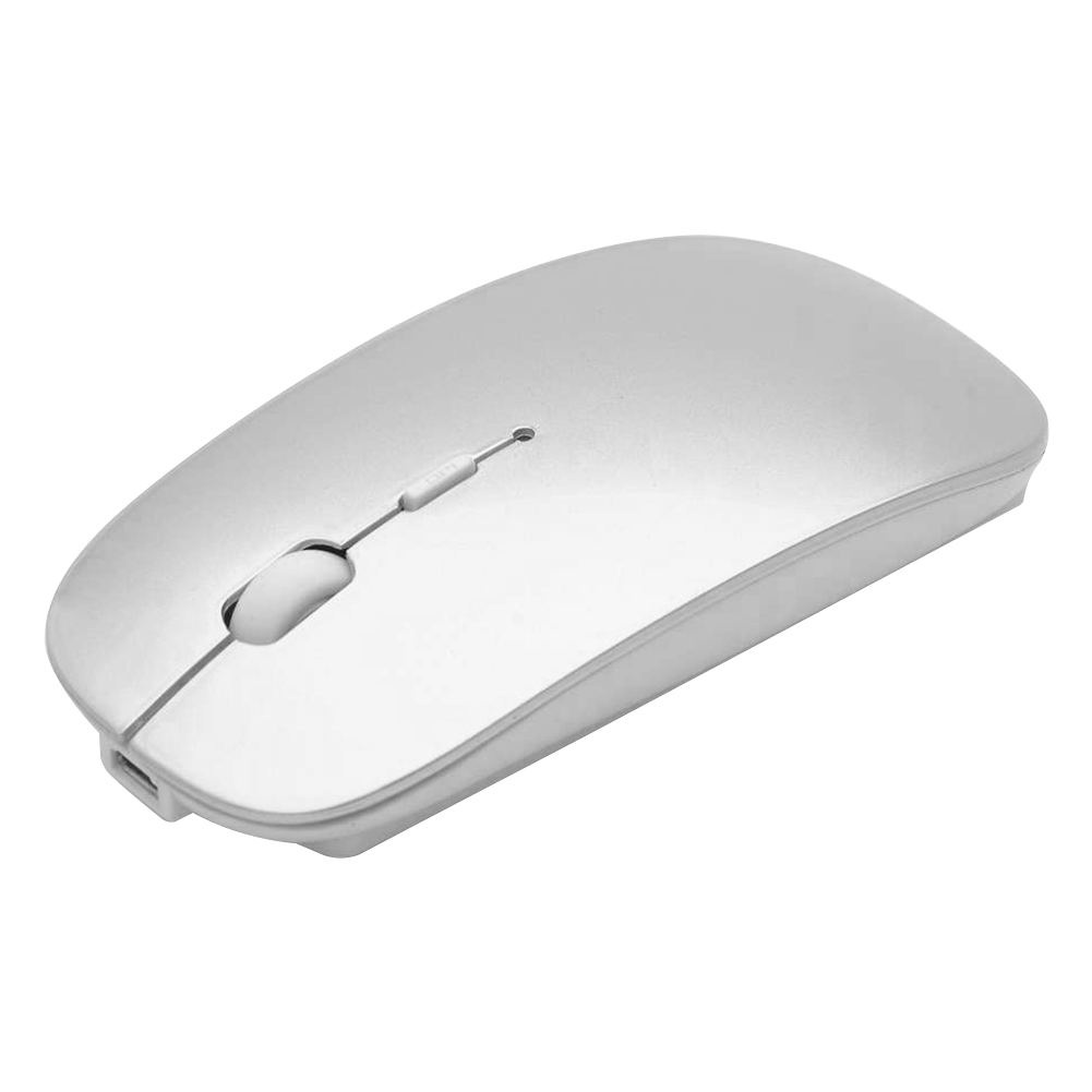 

1600dpi Rechargeable Wireless PC Mouse Mute Bluetooth Mice (Silver White, 501 Original