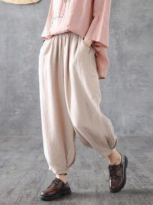 Casual Solid Shift Pants