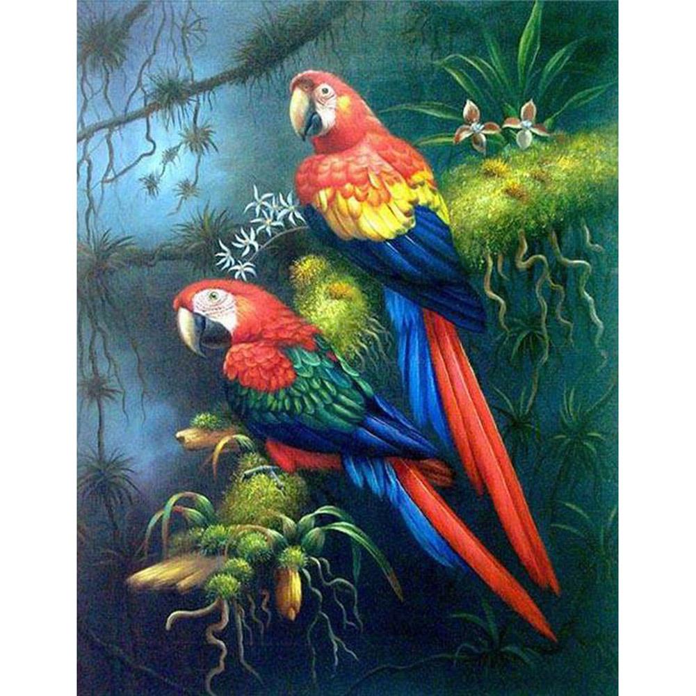 

30*40CM - Parrot - Round Drill Diamond Painting, 501 Original