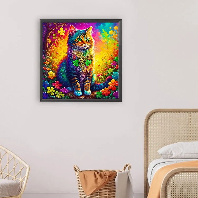  Diamond Painting Cat Kit - Diamond Art Kit for Adults Cat  Holding Camera in Muddy Water - Round Diamond Painting - Perfect for Home  Wall Decor (8x12inch)
