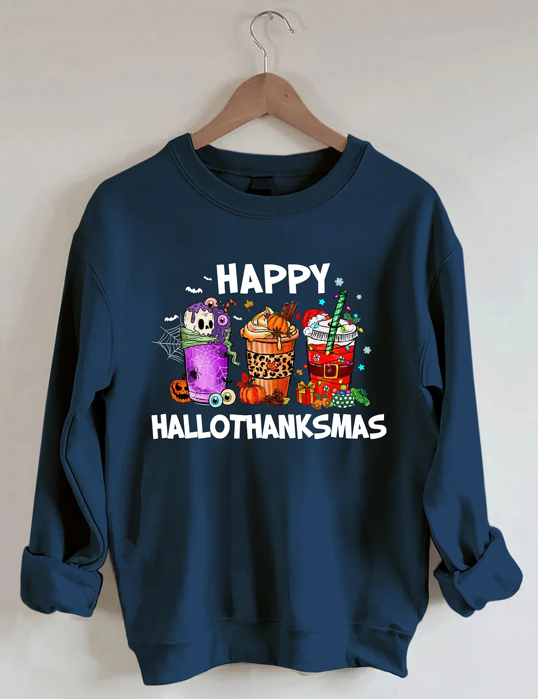 Happy Hallothanksmas Coffee Sweatshirt