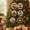 6pcs DIY Pearl Diamond Painting Christmas Tree Hanging Ornaments